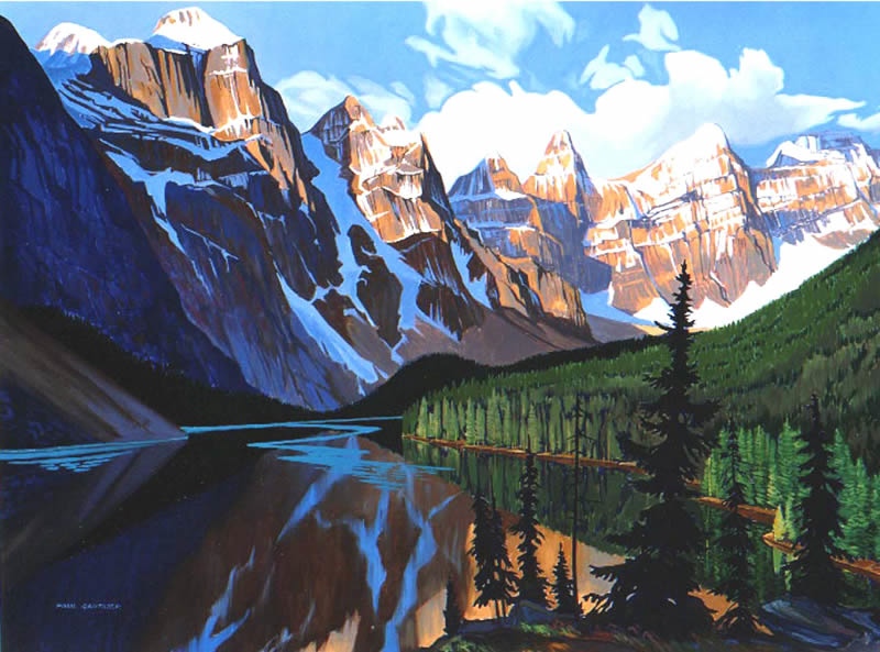 Paul Gauthier Afternoon Shadows - Moraine Lake