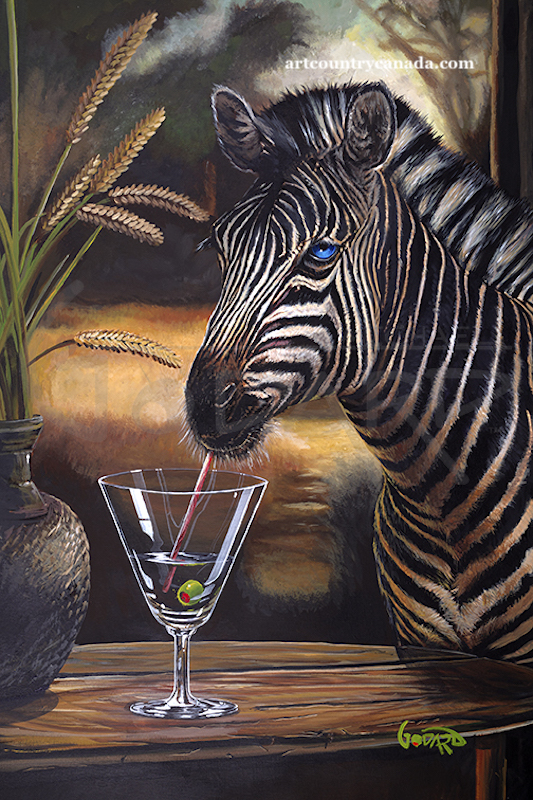 " ZEBRA - TINI "
Michael Godard " ZEBRA - TINI "
Michael Godard signed and numbered giclee canvas