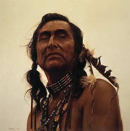 James bama Portrait Of A Sioux
