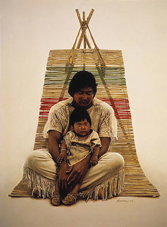 James Bama Southwest indian Father and Son