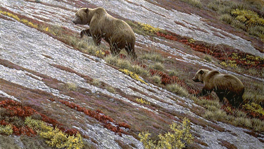 Robert Bateman Alaskan Autumn Grizzly Bears