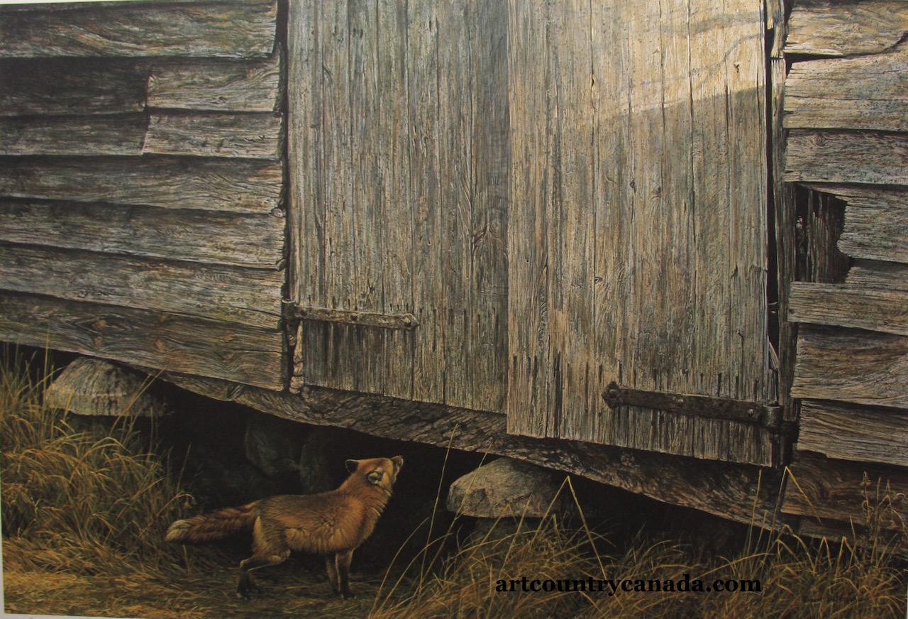 Robert Bateman Fox At The Granary