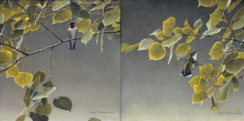 Robert Bateman Hummingbird Pair Diptych