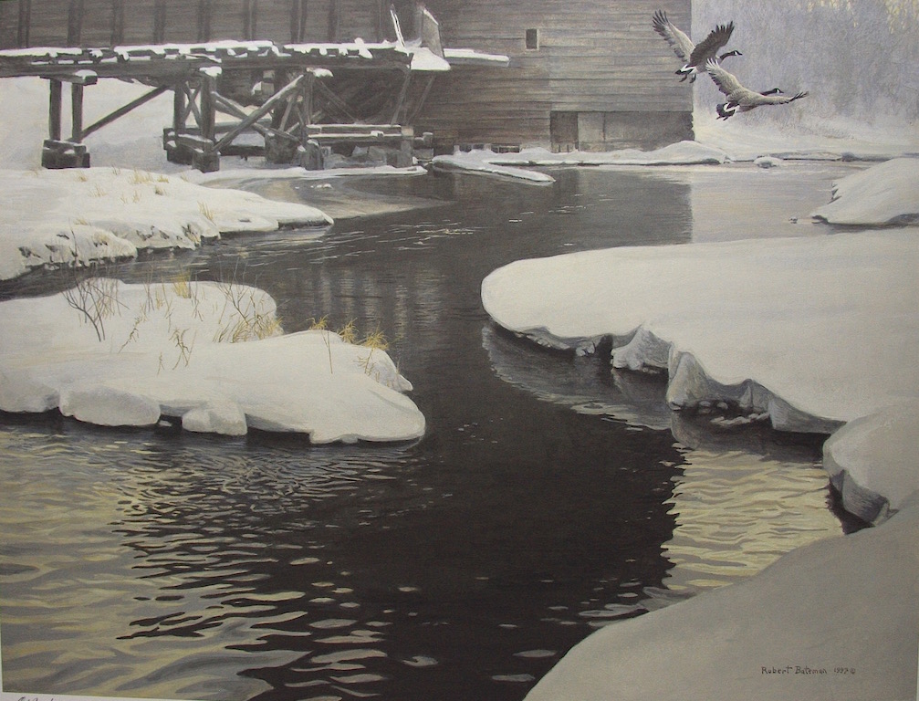 Robert Bateman Mill Pond canada Geese
