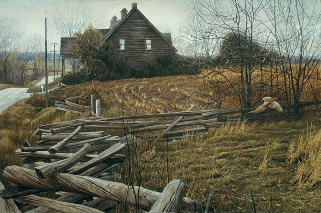 Robert Bateman Pheasants at dusk