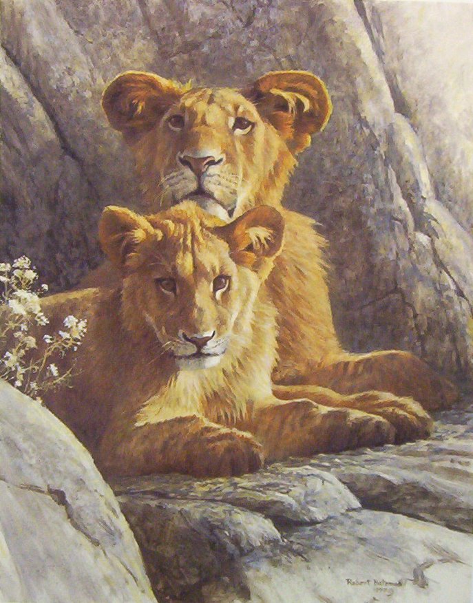 Robert Bateman Lion Cubs