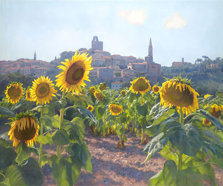 june carey sunflowers of castiglion fiorentino