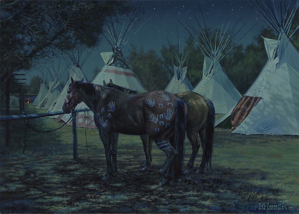 Bob Coronato Relay Horses In Camp