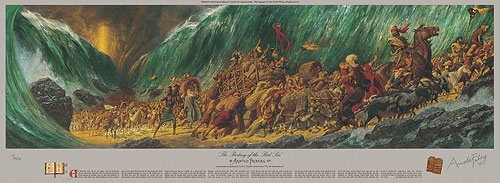 Arnold Friberg parting of the Red Sea