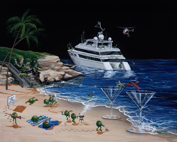 " LA JOLLA COVE - MARTINI COVE "
Michael Godard " LA JOLLA COVE - MARTINI COVE "
Michael Godard signed and numbered giclee canvas