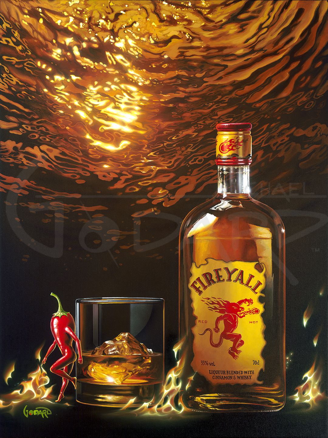 " FIRE Y'ALL "
Michael Godard " FIRE Y'ALL "
Michael Godard Giclee Canvas Signed and numbered
