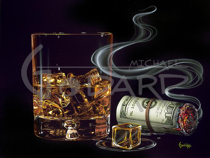 " WHISKEY ROCK & ROLL "
Michael Godard " WHISKEY ROCK & ROLL "
Michael Godard signed and numbered giclee canvas