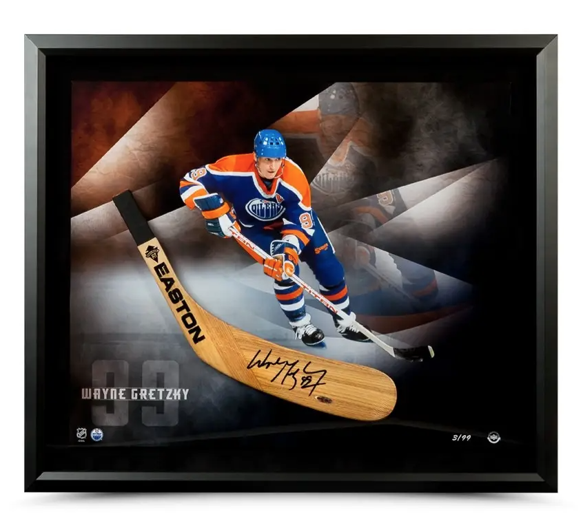 Wayne Gretzky Autographed Edmonton Oilers Logo Black Stick Blade W/PROOF,  Picture of Wayne Signing For Us, Edmonton Oilers, Los Angeles Kings, New  York Rangers, Stanley Cup Champion, Hall of Fame at 's