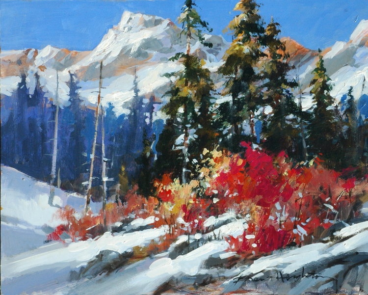 Brent Heighton Early Snow Original Acrylic on Canvas painting