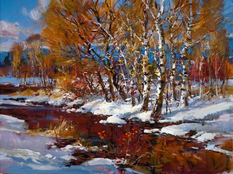 Brent Heighton Winter Retreat Giclee on Canvas