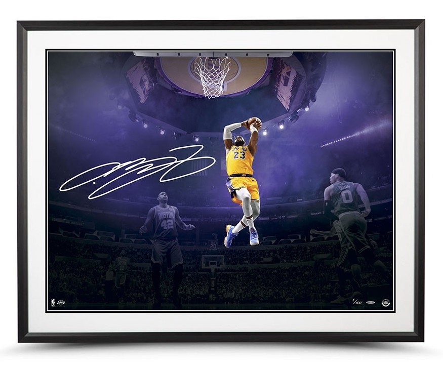 HWC Trading FR LeBron James Gift Signed FRAMED A4 Printed Autograph Cleveland Cavaliers Gifts Photo Display