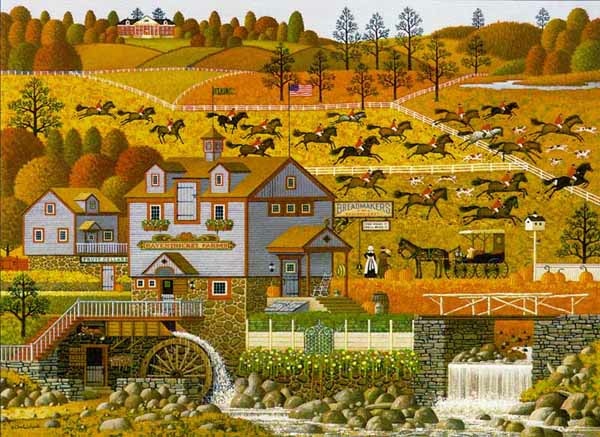 Charles Wysocki The Foxy Fox Outfoxes The Fox Hunters